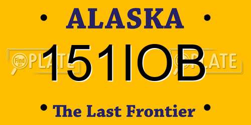151IOB Alaska License Plate