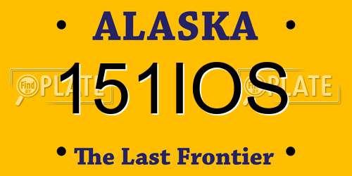 151IOS Alaska License Plate
