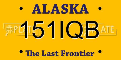 151IQB Alaska License Plate