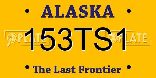 153TS1 Alaska License Plate