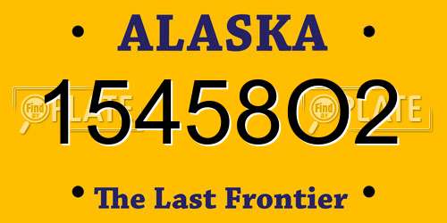 15458O2 Alaska License Plate