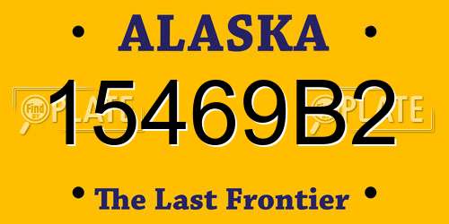 15469B2 Alaska License Plate