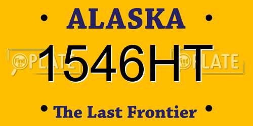 1546HT Alaska License Plate