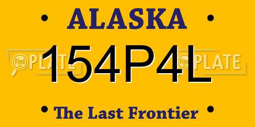 154P4L Alaska License Plate