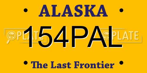 154PAL Alaska License Plate