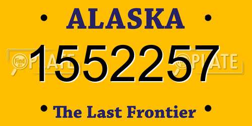 1552257 Alaska License Plate