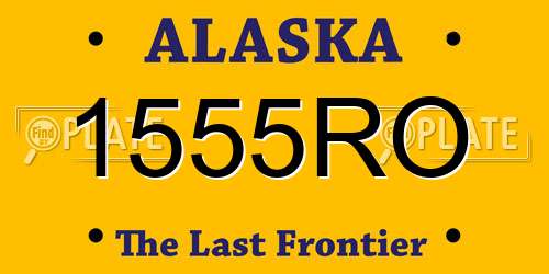 1555RO Alaska License Plate