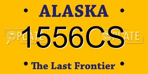1556CS Alaska License Plate