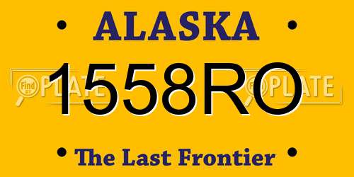 1558RO Alaska License Plate