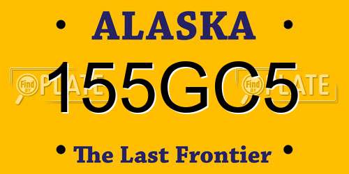 155GC5 Alaska License Plate
