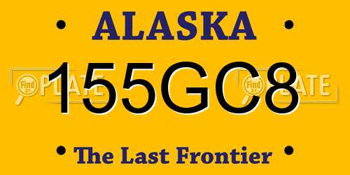155GC8 Alaska License Plate