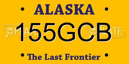 155GCB Alaska License Plate