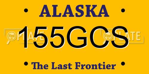 155GCS Alaska License Plate
