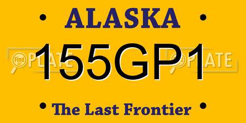 155GP1 Alaska License Plate