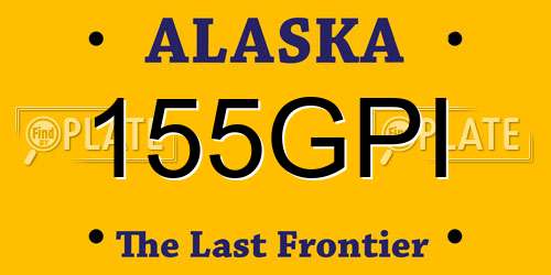 155GPI Alaska License Plate