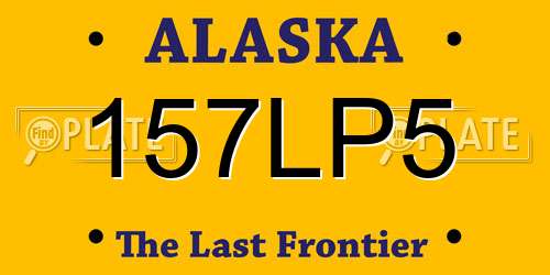157LP5 Alaska License Plate