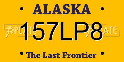 157LP8 Alaska License Plate