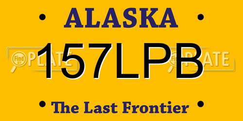 157LPB Alaska License Plate