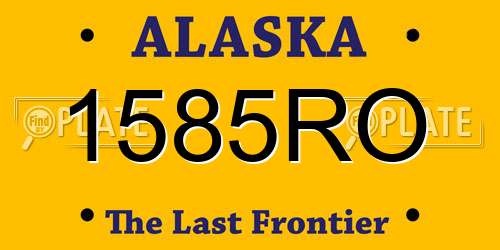 1585RO Alaska License Plate