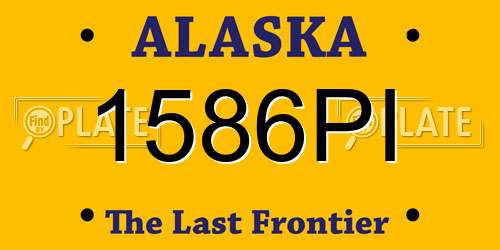 1586PI Alaska License Plate