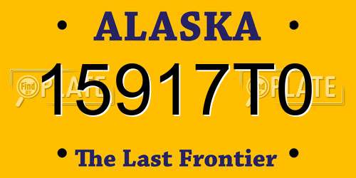 15917T0 Alaska License Plate