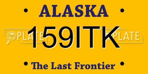 159ITK Alaska License Plate