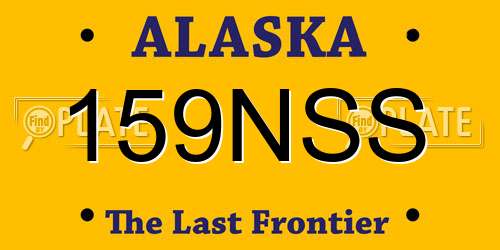 159NSS Alaska License Plate