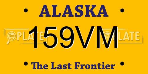 159VM Alaska License Plate