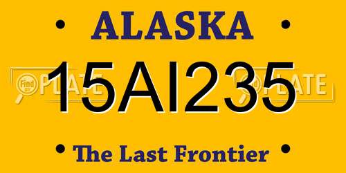 15AI235 Alaska License Plate