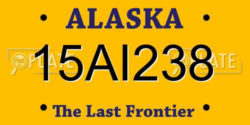 15AI238 Alaska License Plate