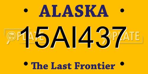 15AI437 Alaska License Plate