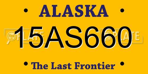 15AS660 Alaska License Plate