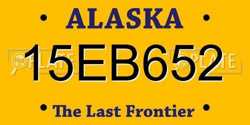 15EB652 Alaska License Plate