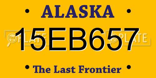 15EB657 Alaska License Plate