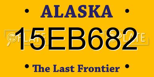 15EB682 Alaska License Plate