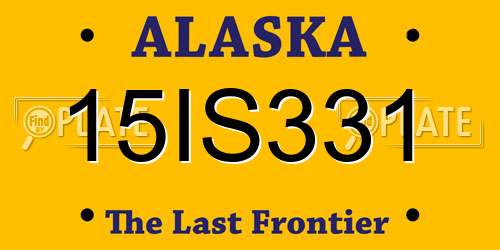 15IS331 Alaska License Plate