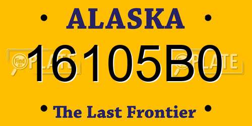16105B0 Alaska License Plate