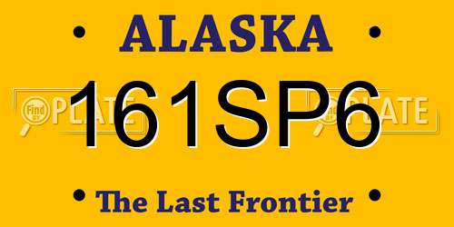 161SP6 Alaska License Plate