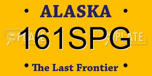 161SPG Alaska License Plate