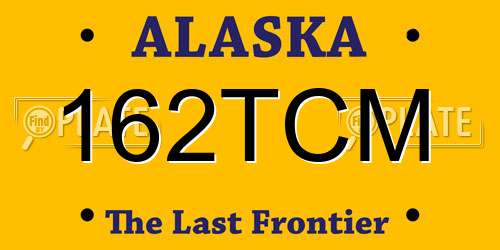 162TCM Alaska License Plate