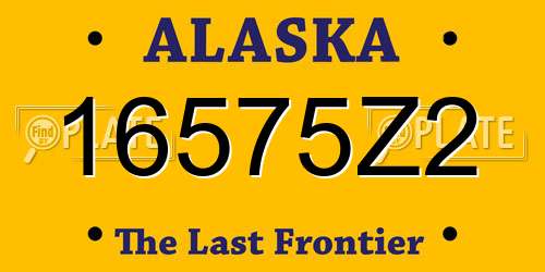 16575Z2 Alaska License Plate