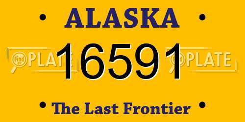 16591 Alaska License Plate
