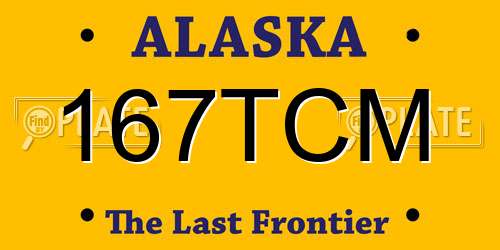 167TCM Alaska License Plate