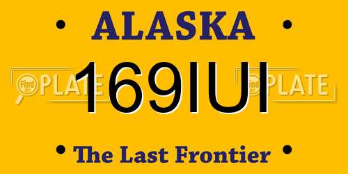 169IUI Alaska License Plate