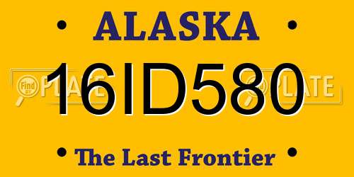 16ID580 Alaska License Plate