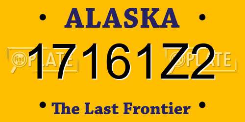 17161Z2 Alaska License Plate