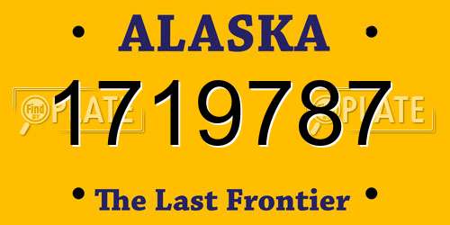 1719787 Alaska License Plate