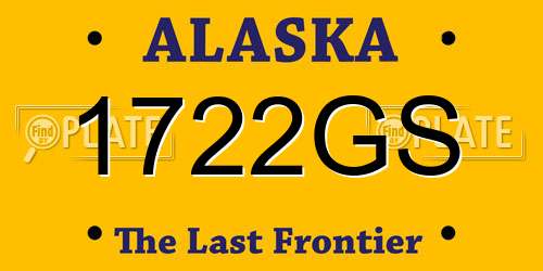 1722GS Alaska License Plate