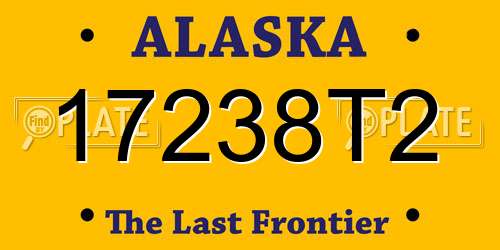 17238T2 Alaska License Plate