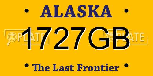 1727GB Alaska License Plate
